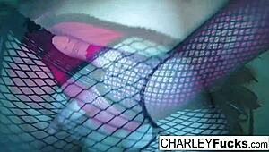 Charley Chase In Sexy Lingerie And Stockings