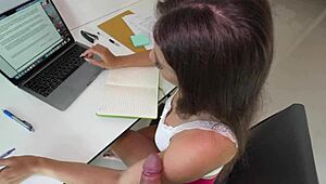 Petite Babe Takes Monster Cock in Pussy and Mouth with Messy Cumshot