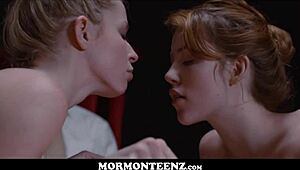 Három mormon csaj nyalja és felfedezi a szűk testeket intenzív orgazmusokért