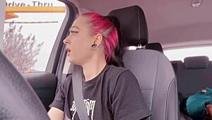 Skinny teen takes a big cock in her ass