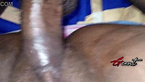 Ebony Babe Moans In Rough Close-Up Encounter