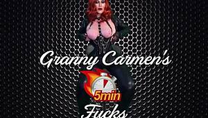 Granny’s going wild with pegging and cock play tonight!