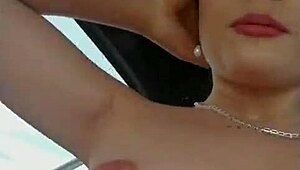 Trans woman enjoys a ride on the boat