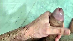 Hey, chubby guy, jerking off in the shower 'til you burst?