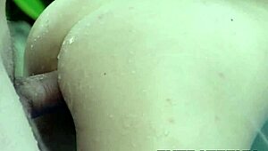 Asian Teen Mina Moon with Glasses Swallows Cum Outdoor After Deepthroat