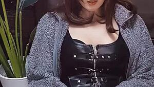 Adorable Cat-Eared Crossdresser Relentlessly Strokes Cock in Personal Video Footage