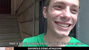 Argentinian latina twink engages in group gay sex for cash