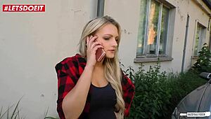 Yo, German cheating wife gets fucked doggystyle with big natural tits bouncing! 😈