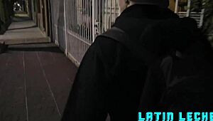 Argentinian latina twink engages in group gay sex for cash