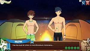 Game Friends Camp Episode 19: Night Swimming with Russian Voice Acting
