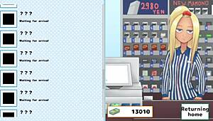 in this 3d anime game, megu gets naked and forgets the volume settings on the mic