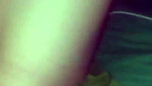 she fingers her wet pussy while i stuff her with gigantic dildo!