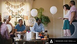 Bored Wife's Sneaky Fuck Turns into In-Law Gangbang