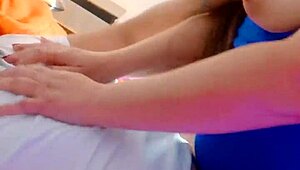 Wife slut sucks stepbrother's dick and balls, rides him rough, gets filled with cum