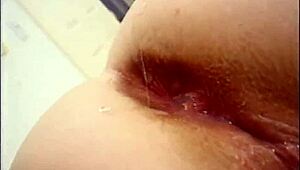 Barefoot and pregnant, she takes a hard dick deep inside