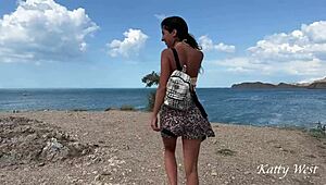 Shocking! Teen Pees Publicly Near Beach with Crowd Watching