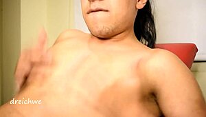 He sucks his own nipples in pov