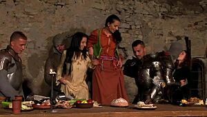 at the royal banquet, things got wild with blowjobs, anal, and cumshots