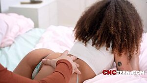 Step dad interrupts teen's study for fucking fantasy