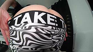 did you see those tight shorts come off her round ass on the table?