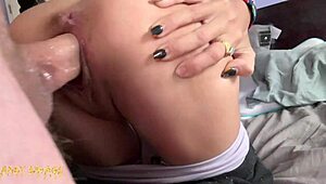 amateur petite latina gets her wet pussy soaked in cum after rough doggystyle