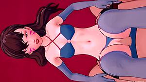 Hey, Dva in bikini y medias ready to bang at love hotel!