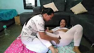 Intense Yoga Touches with Friend