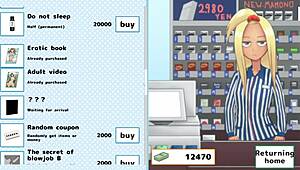 in this 3d anime game, megu gets naked and forgets the volume settings on the mic