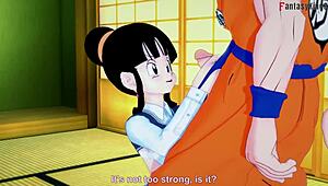 Chichi Screams While Fucking Gohan and Goku in Wild Dragon Ball Threesome!