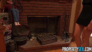 hot real estate agent fucks in missionary and doggystyle to sell house