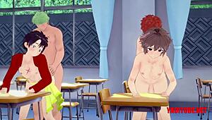 Japanese manga and anime featuring gay orgies and creampies