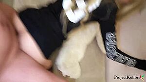 hey, blonde with big tits getting bent over for monster cock doggystyle 😈