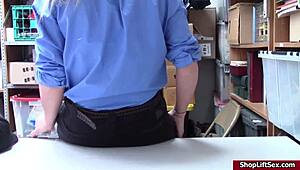 LP Officer Sucks Shoplifter's Big Cock at Work