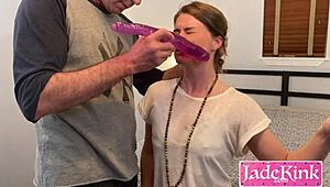 Cute Newcomer Learns Deepthroat Technique From Instructor.