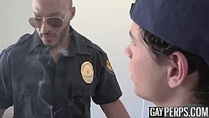 Dylan Hayes Barebacked by Officer Diaz