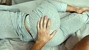 Stepmom shares bed with stepson for surprising late-night pounding