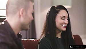 Wow, Gabi Paltrova swallowed every drop after her first explosive squirt!