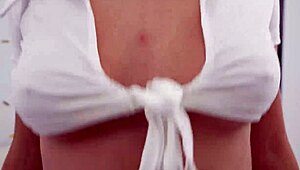 Teen's Tight Pussy Grips Monster Cock In Doggystyle