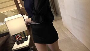 Naughty Japanese babe gets wild in uncensored action