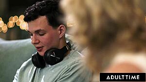 Stepmom Rachael Cavalli Catches Stepson Gooning to Hardcore Monster Cock Action