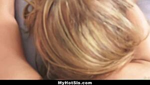 Young Stepsisters Take Turns Riding Stepbrother's Cock With Blowjob And Cumshot In Hardcore Pov