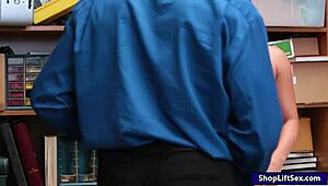 Officer says, Shoplifter Davina Davis, time for boning.