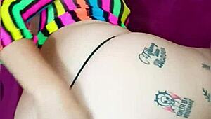 I pose in lingerie for husband's friend who can't resist and fucks me hard.