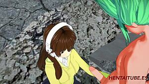 dr stone hentai senku ishigami and yuzuriha ogawa in intense scene