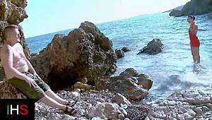 Beautiful Brunette Bent Over For Anal At Seaside.