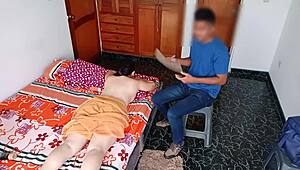 LATINA GETS MASSAGED BY BIG BLACK COCK