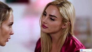 Steamy hot lesbian encounter between nurse and pretty roomie Aiden Ashley and Kenzie Anne