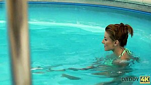 Daddy4k stunning lady bangs old man in his massive villa