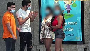Steamy bus stop encounter leads to wild group fun