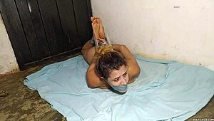 Hysterical Slut Hogtied Naked in the Basement. She’s Screaming for Release Down There.